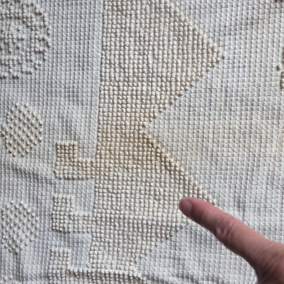 Vintage Bates George Washinton's Choice Chenille Bedspread Flaws - Picture 5 of 17